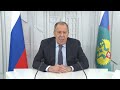 Видеообращение С.Лаврова к участникам Московской конференции по нераспространению