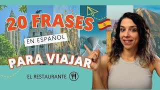✈️ 20 FRASES ESENCIALES en ESPAÑOL para VIAJAR: En el restaurante 🍽️