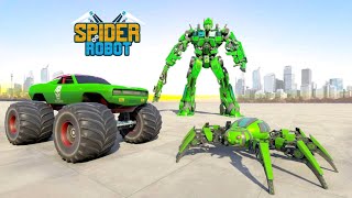 Mobil Truk Monster Berubah Jadi Robot Laba Laba | Spider Robot Transform - Monster Truck Game screenshot 3