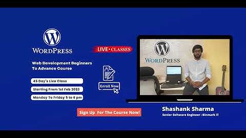 WordPress Web Development Beginner to Advance Course Promotional Video