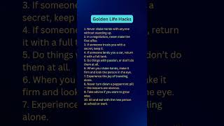 10 Golden Rules for Life | Golden Life Hacks #darkpsychology #humanbehavior