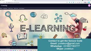 E Learning Project in Spring Boot and hibernate with source code and project report