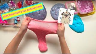 Unicorn Fluffy Ice Cream Slime