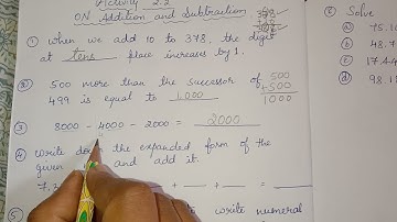 DAV class 4 mathematics chapter 2 addition and subtraction