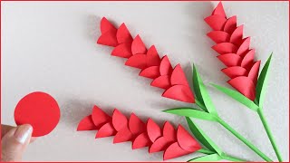 🌹 Paper flowers 🌹 How to make flowers from circles/Origami DIY