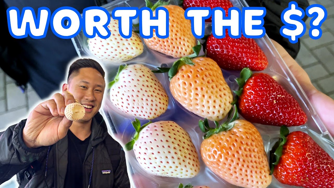 Are Expensive Japanese Strawberries Worth It? Dotonbori Osaka Japan