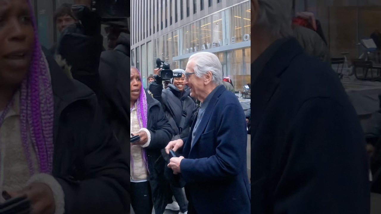 Mr. Robert De Niro  swarmed by fans 