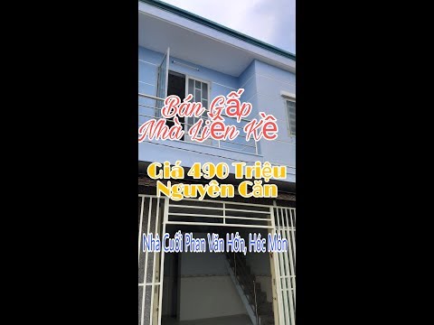 ?BÁN GẤP CĂN NHÀ PHỐ LIỀN KỀ 1LẦU, GIÁ 490Tr/CĂN GẦN CẦU LỚN HÓC MÔN LH 0704938941