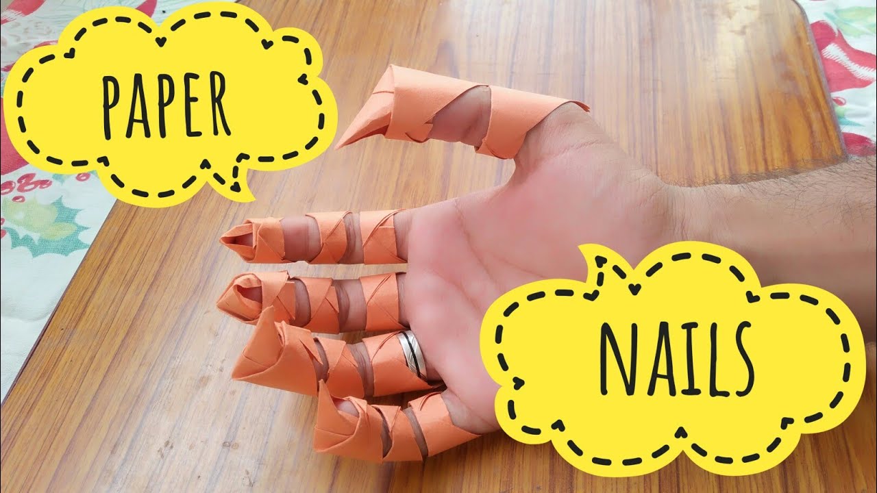 PAPER NAILS || DIY || NH CREATIONZ - YouTube