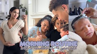 Realistic Morning Routine With A Newborn & 4 Year Old…