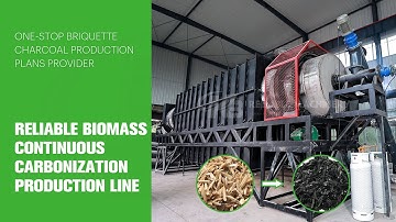 Reliable biomass continuous carbonization production line #coal#charcoal#fuel#carbonized#biomass