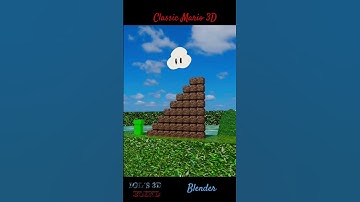 Classic super Mario 3D #blender #mariobros #shorts