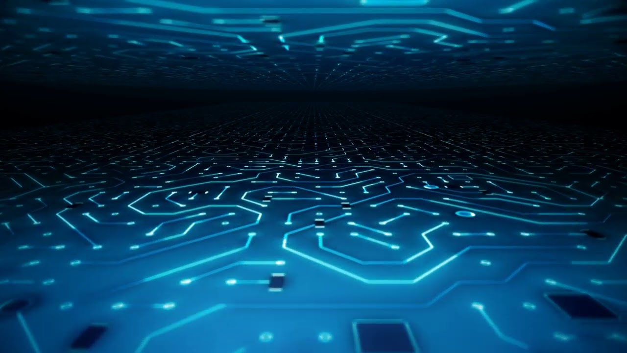 Endless Travel Through Circuit Board Environment Background Loop 4K