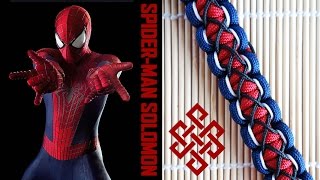 How to Make a Spider-Man Themed Stitched Solomon Paracord Bracelet Tutorial