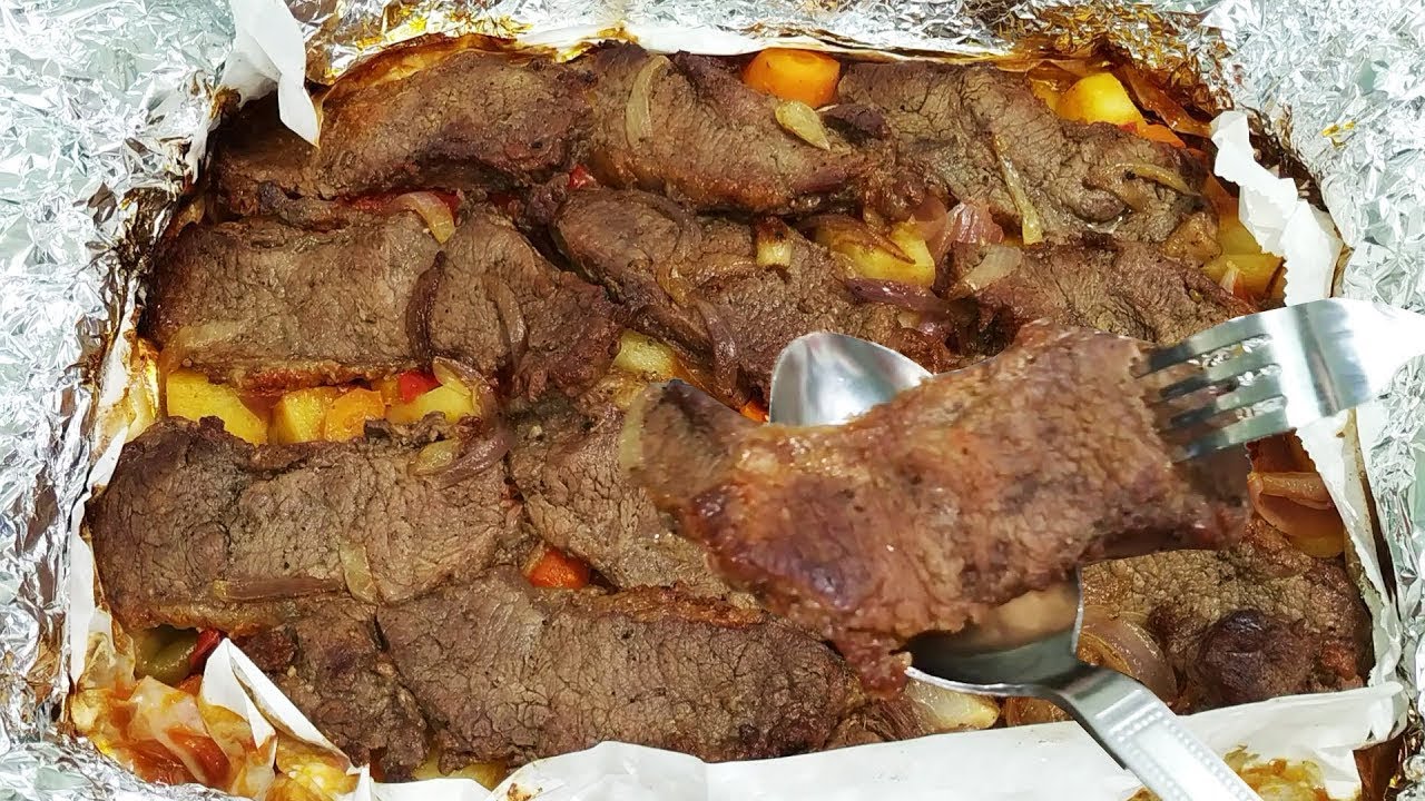 ورقه اللحمة المشوية في الفرن طعم وريحة تجنن😍اشهر وصفات عيد الاضحي❤️لا صبحي كابر ولا غيره انتي احلي👍