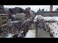 Ottawa: Drone view Sunday afternoon protest update at the freedom convoy 1-30-2022