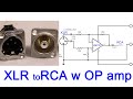 how to make XLR to RCA adapter for unbalanced audio amplifiers. Balance to Unbalance input converter