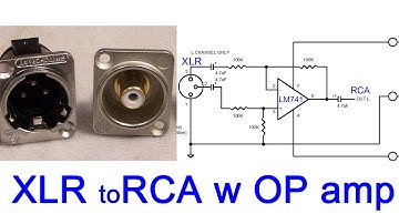how to make XLR to RCA adapter for unbalanced audio amplifiers. Balance to Unbalance input converter
