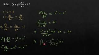 Variable separable differential equation :Example 8
