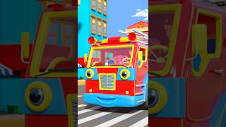 Wheels On The Firetruck #shorts #firetruck #kidssongs #rhymes #song