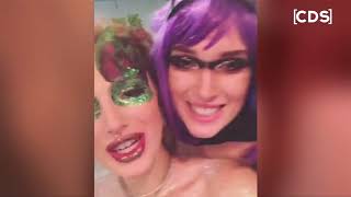 [LINGERIE] Bella Thorne Tongue Kiss Tana Mongeau Snapchat Video