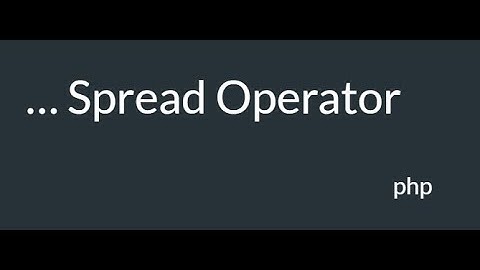 spread operator in php