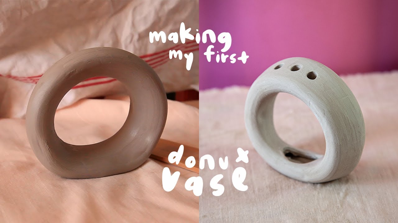 Making my first donut vase Pottery Studio YouTube