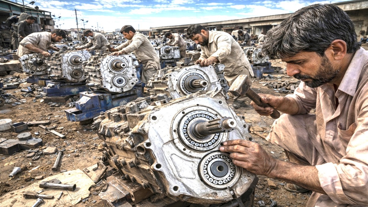 Специализация мастерской в ​​Пакистане — ремонт сцеплений и трансмиссий грузовых автомобилей.