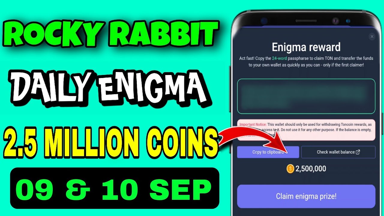 Rocky Rabbit Enigma Today 9/10 September | Rocky Rabbit Enigma ...