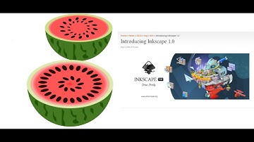 Inkscape Youtube Tutorial. Inkscape How to Draw a simple watermelon. Absolute beginners Lesson.