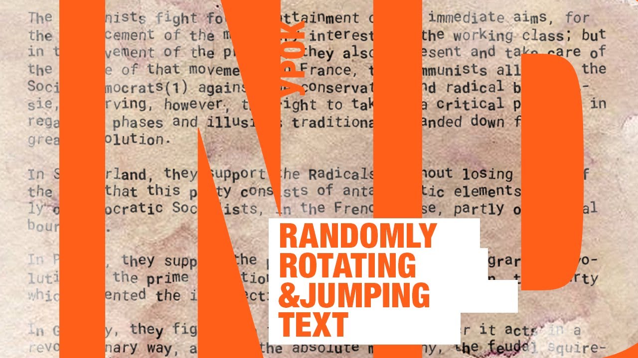 Randomly rotating and jumping text in InDesign YouTube