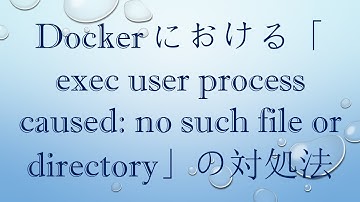 Dockerにおける「exec user process caused: no such file or directory」の対処法