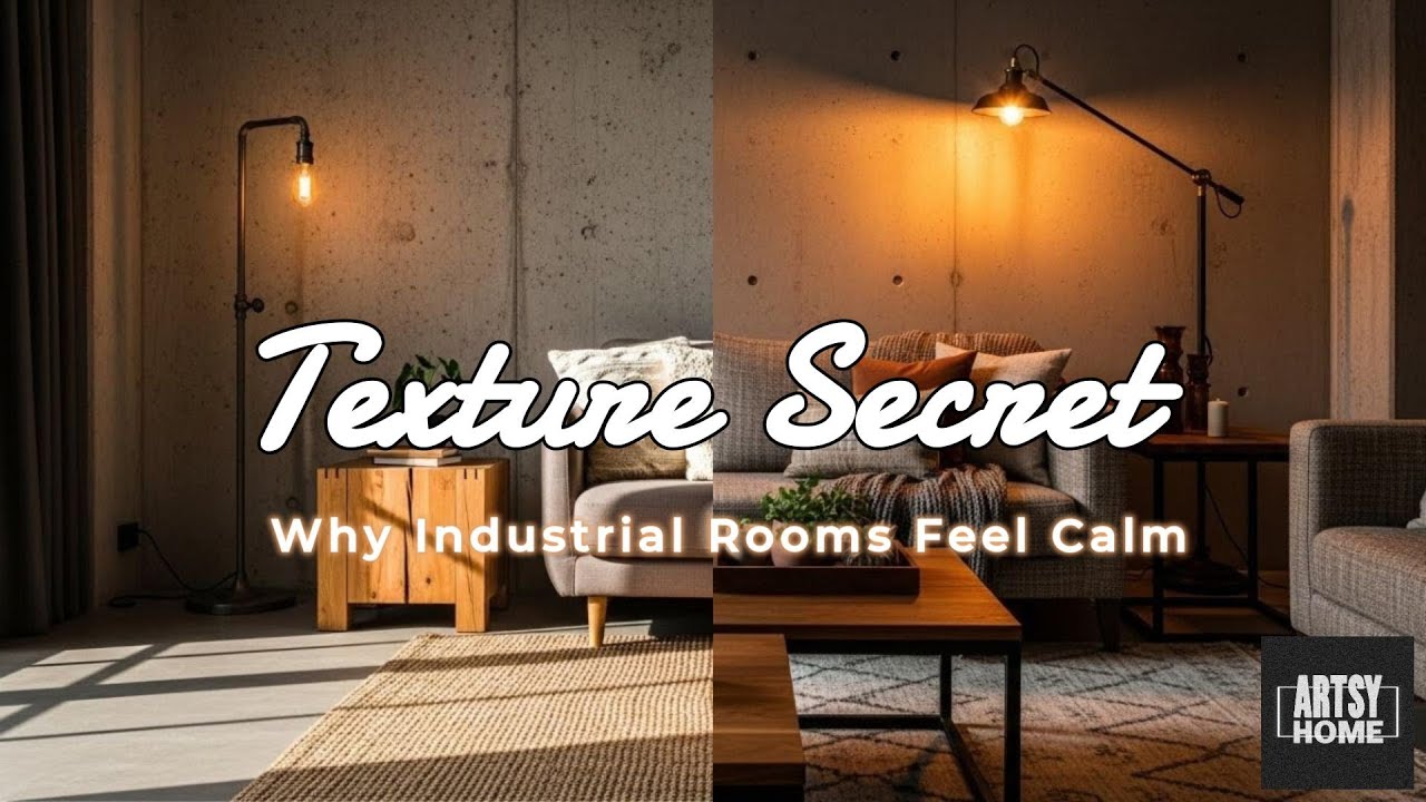 Правило текстуры, которое создает ощущение спокойствия в помещениях индустриального стиля | Уютны...