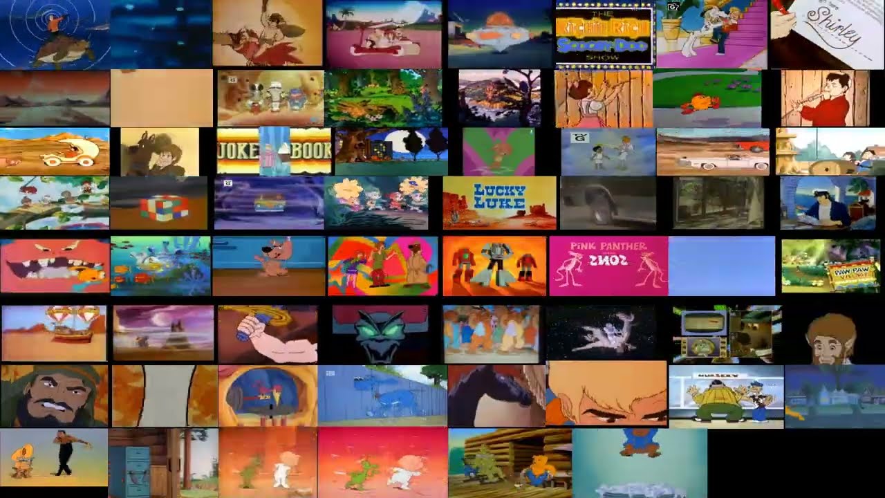 All of Hanna Barbera Intros at Once (1980-1989)