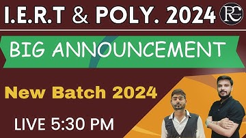 Polytechnic Entrance Exam 2024 | IERT Entrance Exam 2024 | Polytechnic Live Class 2024 | IERT |