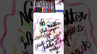 The beautiful thoughts using brush pen #colors #fun #art #viral