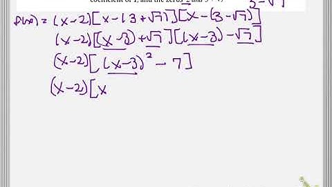4.5B Irrational Conjugates Theorem You Try Ex