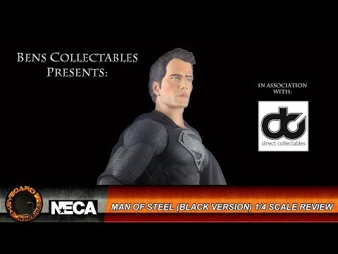 Neca 1/4 1:4 Scale Black Suit Superman Toy Review