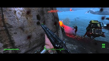 Fallout 4 Sentry bot fight