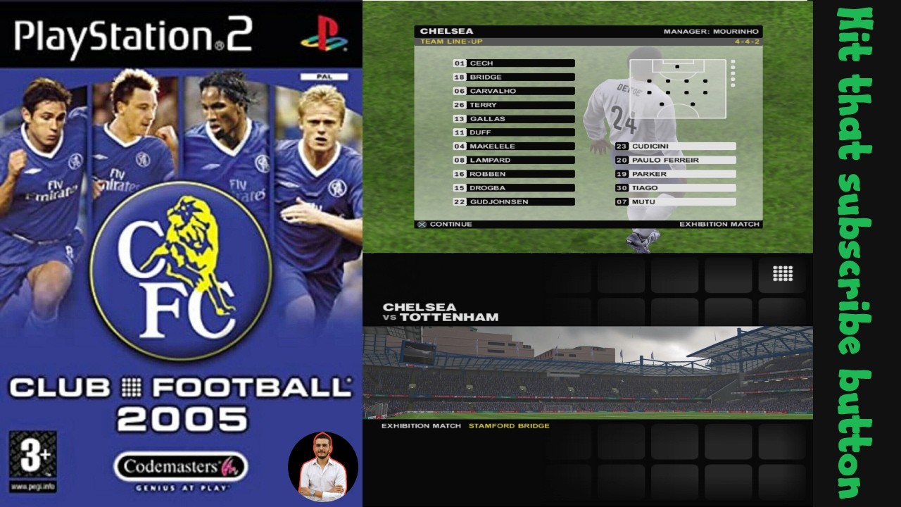 Club Football 2005: Chelsea FC – PlayStation 2 (PS2) Gameplay