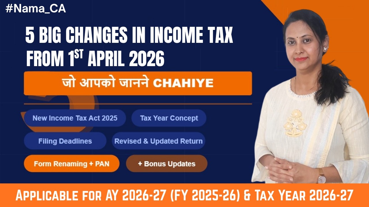 5 Big Changes in Income Tax from 1st April 2026 | NEW INCOME TAX RULES ...