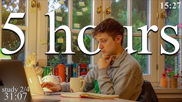 LIVE | 5-HOUR study with me 📚⛈️ rain sounds & pomodoro timer 60 & 10