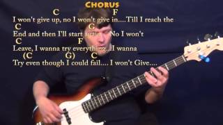 Try Everything (Shakira) Bass Guitar Cover Lesson in C with Chords/Lyrics screenshot 4