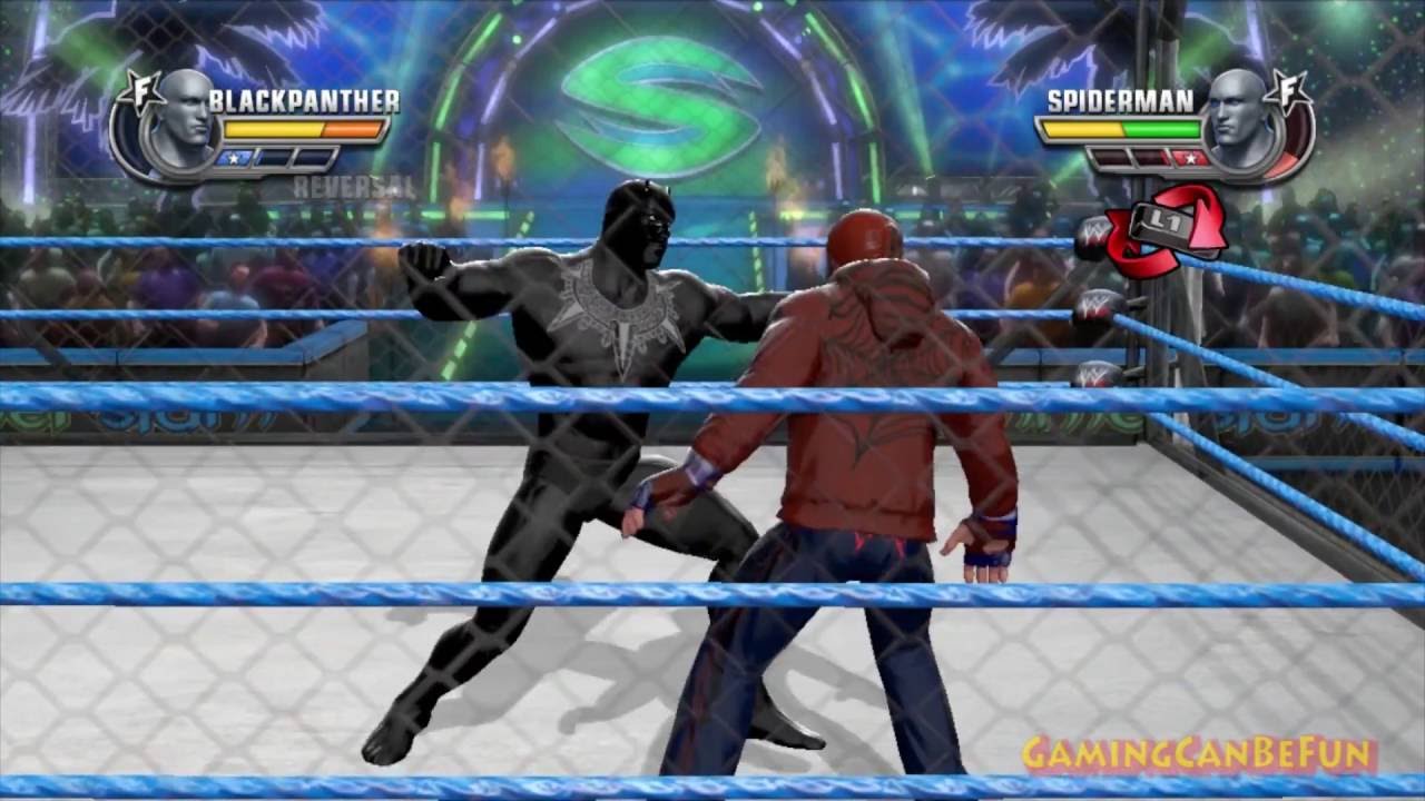 WWE All Stars (Spiderman Vs Black Panther) Incl. Slow Mo 60FPS