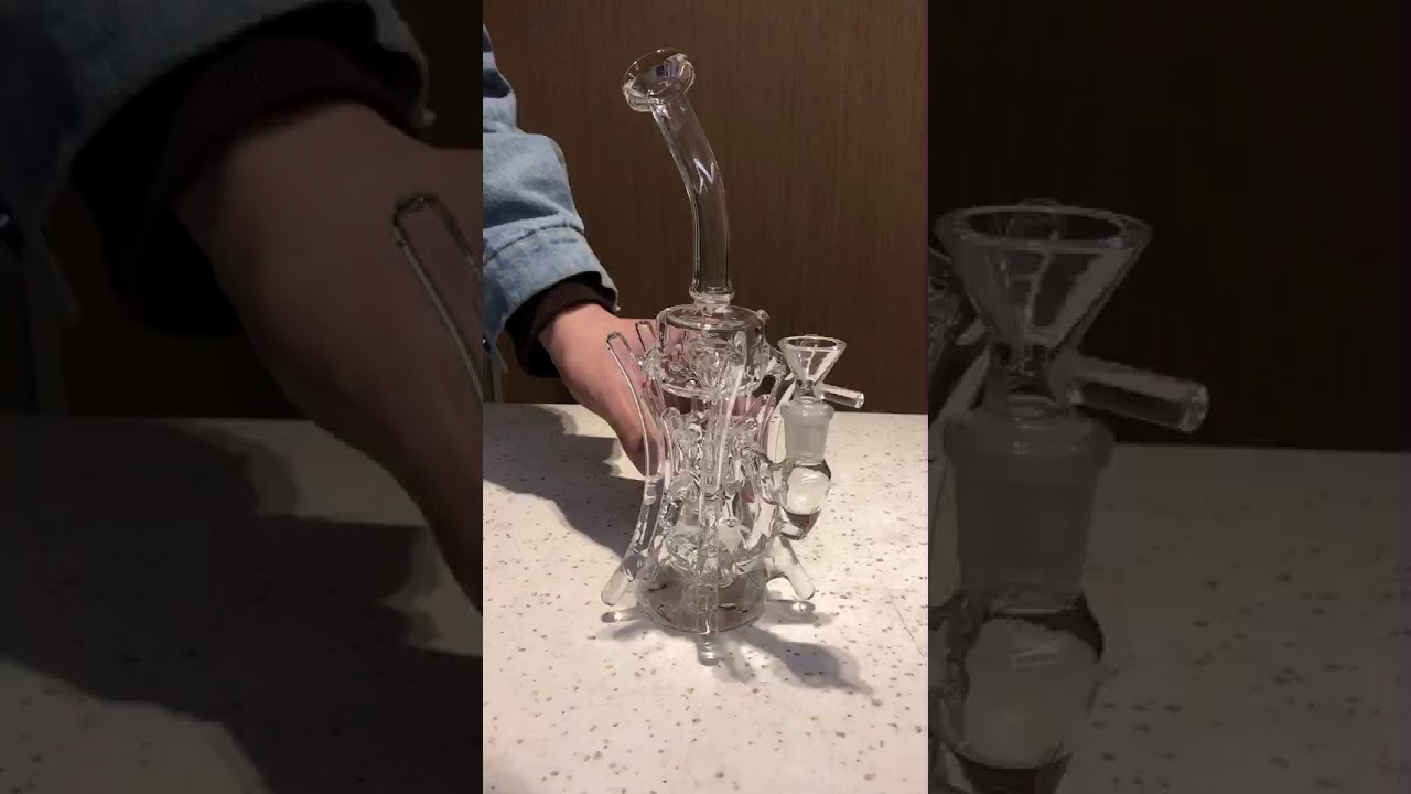 10" inches Double Recycler Glass Bongs