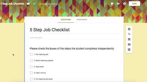 Google Forms Data Collection- Task Checklist for multi-step tasks