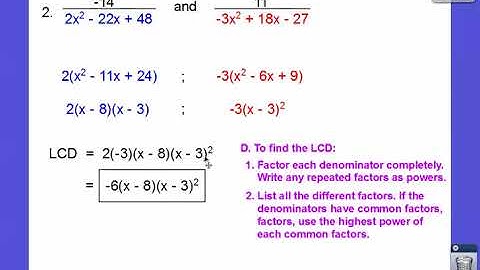 Add and Subtract Rational Expressions - Module 9.1 (Part 2)