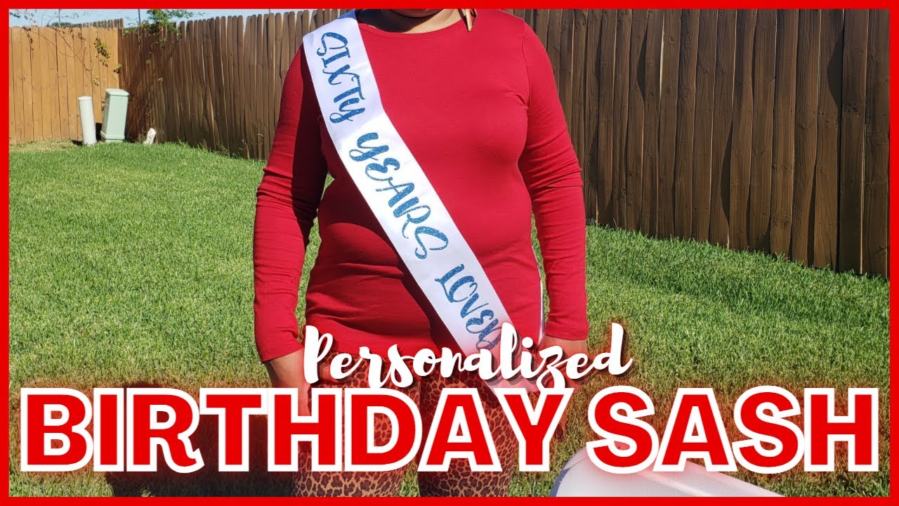 How To Make a DIY Customized Sash with Cricut HTV 🎂