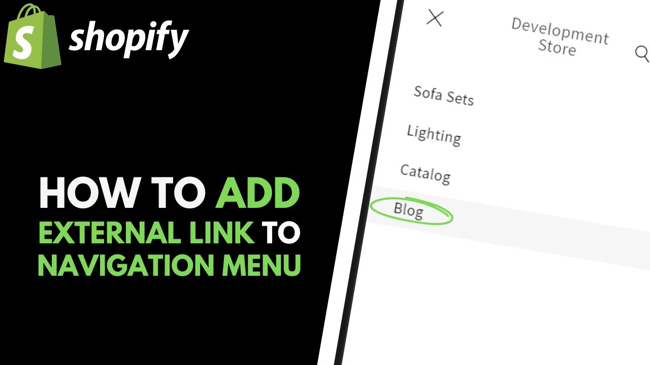 Shopify: How to Add External Links to Main Menu & Footer Menu // Link ...