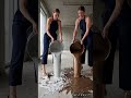 White vs Brown Floor Battle – Unexpected Result 😍 #epoxyfloor #shorts